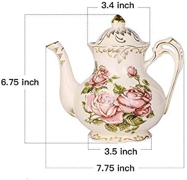 чајник керамички чајник, порцелански чајник кафе сад за домаќинство керамички чај постави голем керамички котел на чај