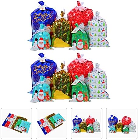 Амосфун Божиќни Торби За Лекување Божиќна Торба За Бонбони Торби За Подароци Големи Божиќни Торби За Подароци За Роденденска