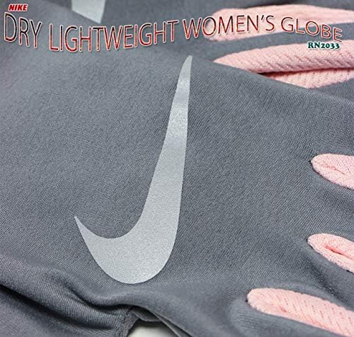 Nikeенски женски лесни технологии кои работат нараквици 070 Gunsmoke/Storm Pink/S, сина, сива, розова
