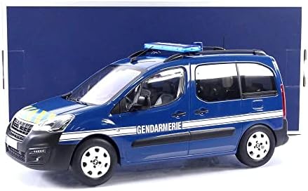 Norev NV184895 1:18 Партнер -Gendarmerie Blue & Yellow Ripping Peugeot Collectable Model, Multi
