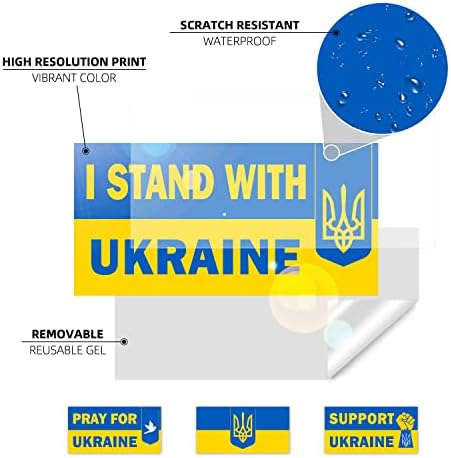 Украина Знаме Налепници Стојам Со Украина Автомобил Налепници 5 х 3 Инчен Поддршка украински Винил Налепница Молете Се За Украина