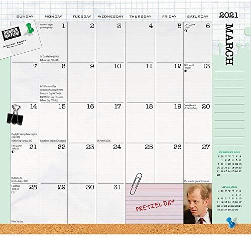 Календарот на канцеларијата 2 -годишен календар 2021, стока за канцеларии