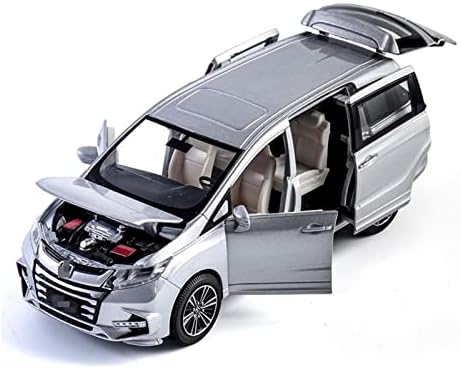 Скала модел на автомобили за легура на легура на Хонда Одисеја Diecast MPV Model Car возило со звучно светло Повлечете ги подароците
