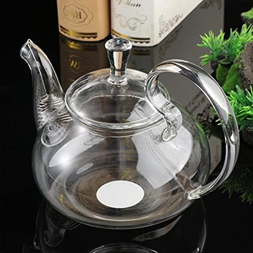 Luxshiny вода за греење на вода стакло чајник чајник чајник стаклена стомна транспарентно кристално стакло подигната рачка чај