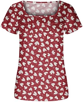 Womenенски бранч на врвот на кратки ракави блузи со душички деколте Спандекс есен лето врвна облека мода редовно вклопување