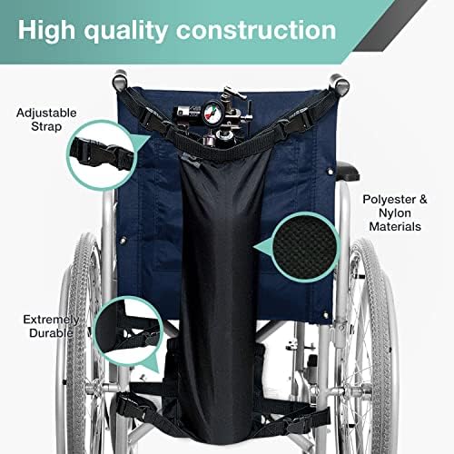 Восхитен Единствен Држач За Резервоар За Кислород За Инвалидска Количка - Торба За Складирање Кислород Со Џеб За Складирање