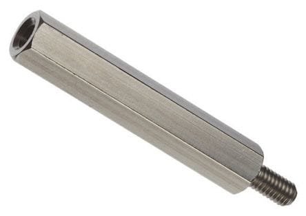 Хекс-стенд, машко-женски, не'рѓосувачки челик, обична завршница, големина на завртка од 10-32 инчи, 5/16 инчен ОД, должина на
