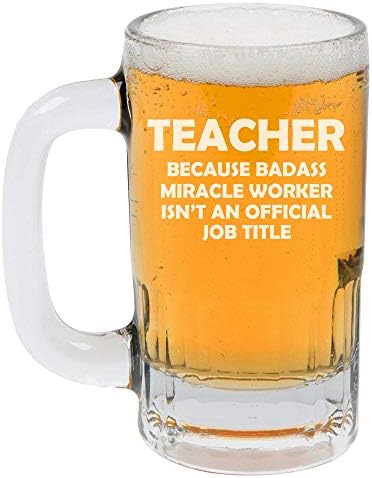 12oz пиво кригла Штајн стакло наставник Чудо работник титула за работа смешно