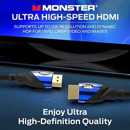 Чудовиште 8К HDMI Кабел Ултра Брз Кобалт 2.1 Кабел-48Gbps со eARC, 8K на 60Hz За Супериорен Квалитет На Видео И Звук-HDMI Кабли