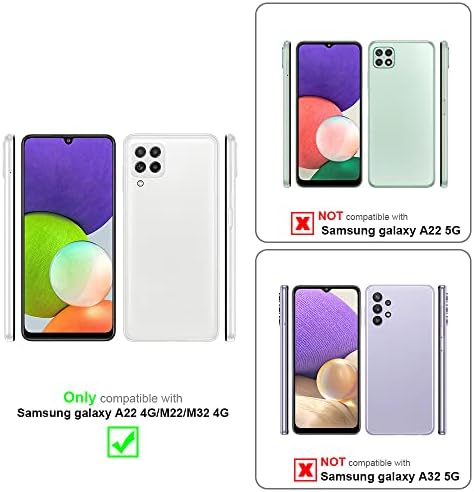 Кадорабо Случај Компатибилен Со Samsung Galaxy A22 4G / M22 / M32 4G Во Течна ЦРВЕНА ОТПОРНА НА Удари И Отпорна На Гребење Tpu