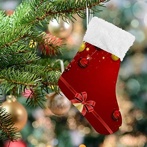 Алаза Божиќни чорапи Божиќни топки Bellвона Класични персонализирани мали декорации за порибување за семејни сезонски празници