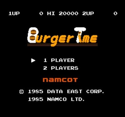 Romgame Burger Time Region Region Free 8 битни игри картички за 72 Pin -видео играч на видео игри